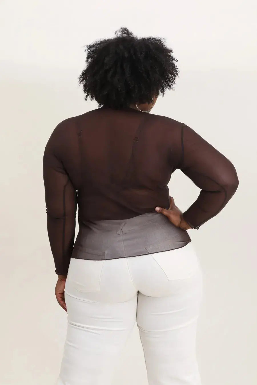 Haut Transparent - Tops - Couleur Chocolat ou Prune YOPHIY CURVES