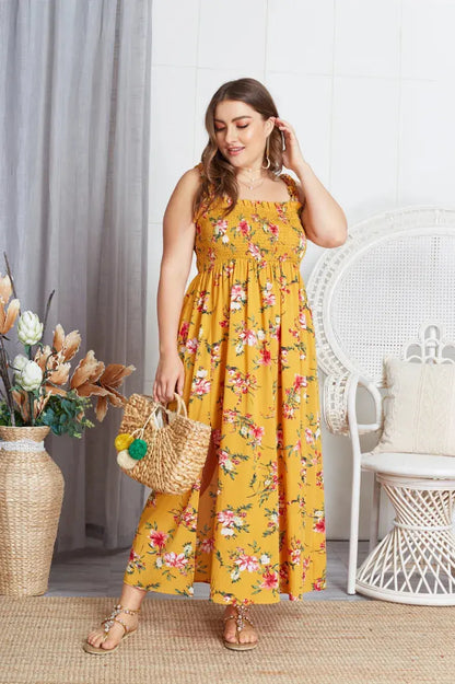 *Robe Jaune à Motifs Floral YOPHIY CURVES