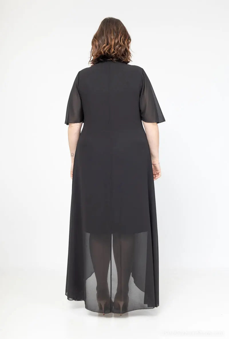 Robe Noire en Mousseline De Soie YOPHIY CURVES YOPHIY CURVES